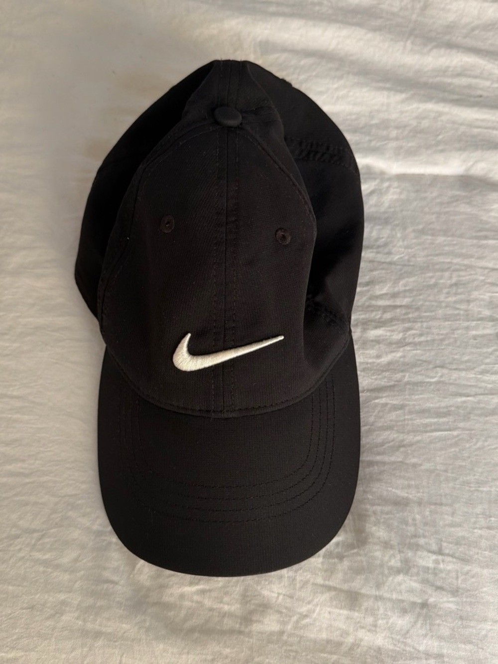 Nike Black Cap with White Swoosh